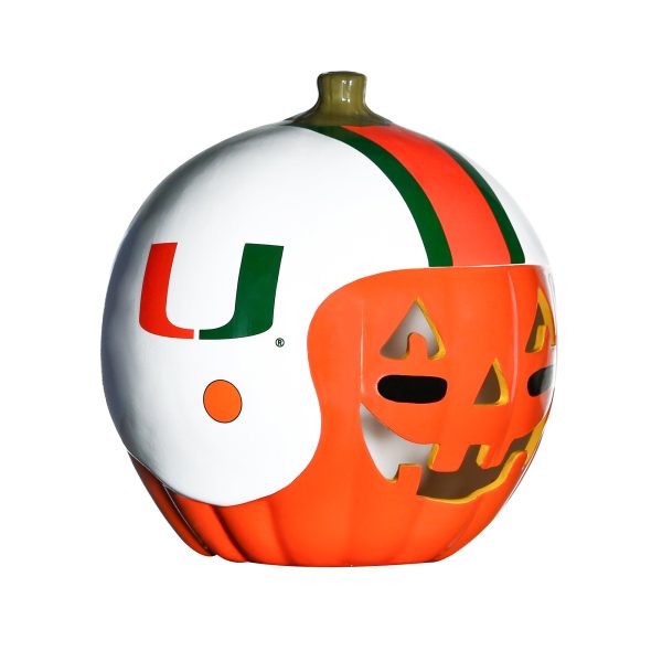 Miami HurricanesCeramic Pumpkin Helmet Online Hot Sale